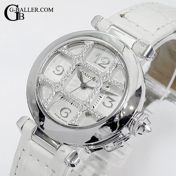 カルティエ パシャグリッドダイヤ