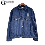 Splash Peint Swarovski Denim Jacket スプラッシュペイント スワロフスキー デニムジャケット イニシャルオーダー