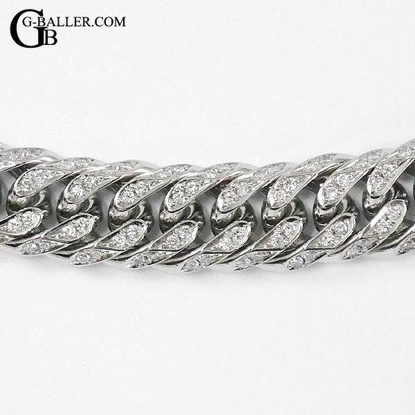 画像6: プラチナ 喜平6面ダブル ダイヤモンド ブレスレット 100g 21cm
