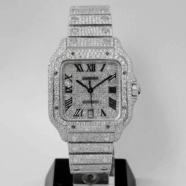 画像5: Cartier Santos サントス ドゥ カルティエ LM フルダイヤ 