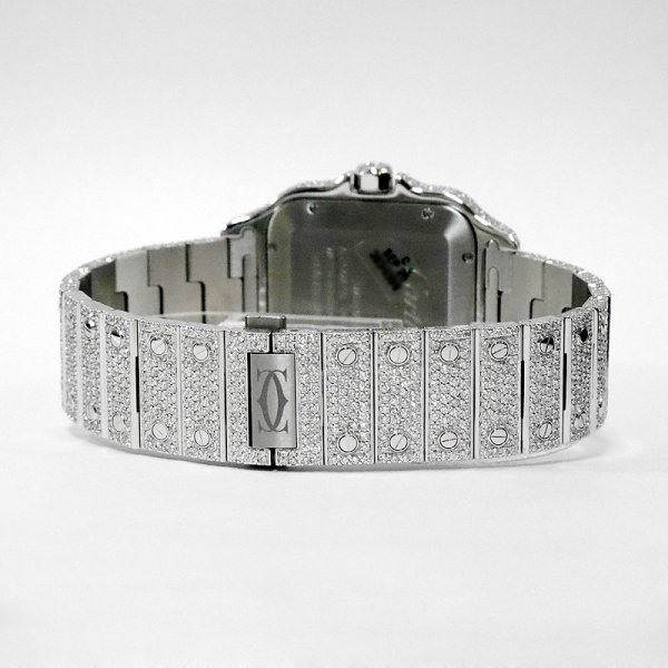 画像6: Cartier Santos サントス ドゥ カルティエ LM フルダイヤ 
