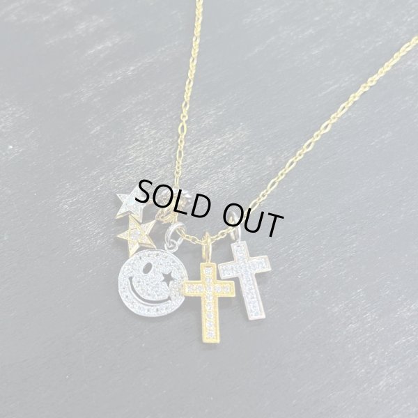 画像8: SJX DIAMOND CROSS NECKLACE K18 YG Ｍサイズ ダイヤペンダント ネックレス クロス 十字架 /23513