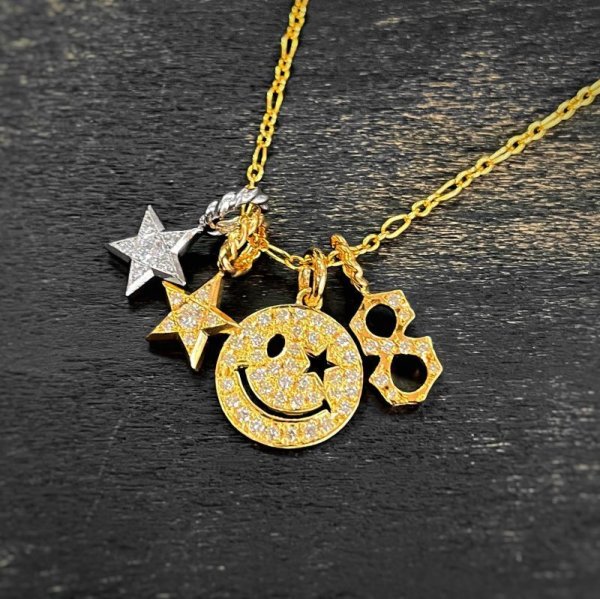 画像6: SJX DIAMOND NUMBER CHARM 「8」 K18 YG 6ZC0118 ダイヤペンダント ネックレストップ ナンバー 数字 /2359