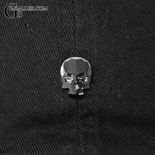 スカルのスワロを使用したコットンキャップ