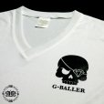 画像2: スカルＸダイヤ　Vネック　Ｔ-シャツ　　G-BALLER　 (2)