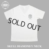 スカルＸダイヤ　Vネック　Ｔ-シャツ　　G-BALLER　