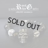 ROYAL KING SKULLBRASS LUXURY LINE／シルバー925・オニキス・スピネル　スカルブレス　ラグジュアリーライン