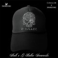 スワロキャップ BLACK スカル 黒 メッシュCAP
