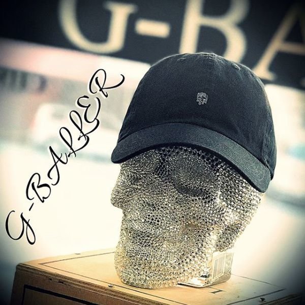 スワロフスキー コットンキャップ スカルロゴ G-BALLERブランド