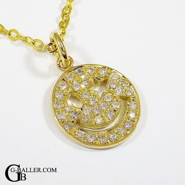 スマイルペンダントトップ ダイヤパヴェ