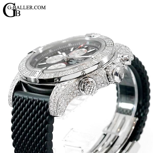 画像3: ブライトリング スーパーアベンジャー2 時計アフターダイヤ A331B01PSS フルダイヤモンド