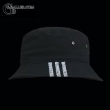 3LINE BlackBuckethat/3ライン スポーティーモデルバケットハット（Black）