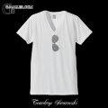 スワロ サングラス Tシャツ ホワイト Vネック 