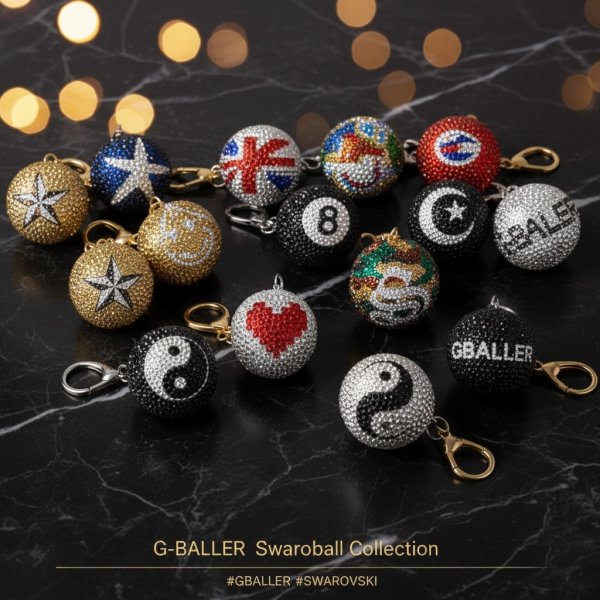 画像1: プレゼント/OEMにも人気　オリジナルキーホルダー　スワロボールオリジナル　SwarovskiBall OrderMade