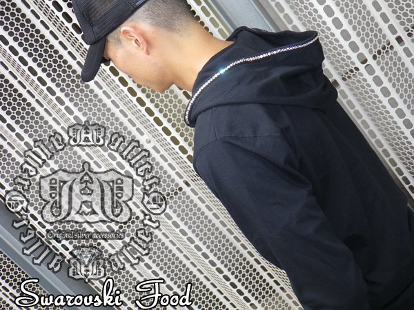 画像5: スワロフスキー　FOOD　オーダーメイド　製作例　G-BALLER PLATINUM SERIES　本スワロを使用した、オーダメイド　スワロフーディー