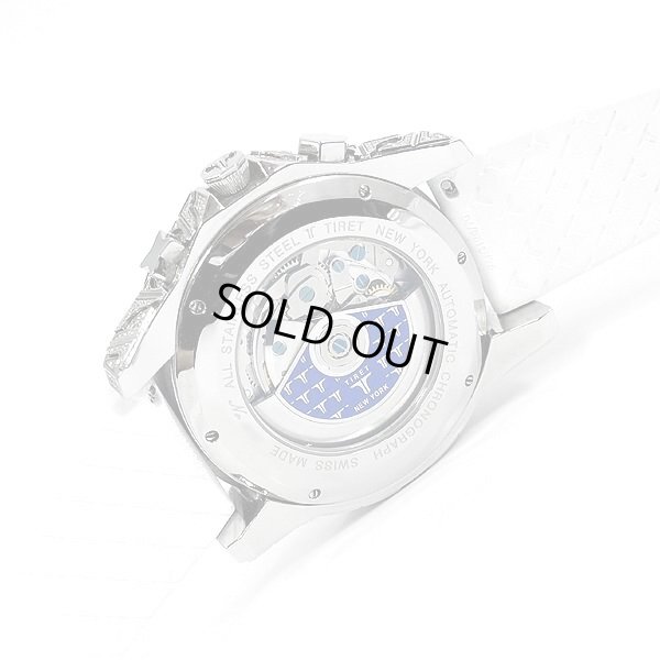 画像8: Tiret Newyork Automatic Chronograph 100 Black MOP Splash All Diamond New Rubber & Buckle