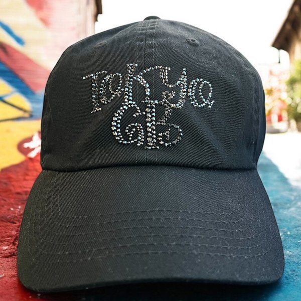 画像7: Tokyo GB スワロフスキーキャップ 黒 コットンCAP