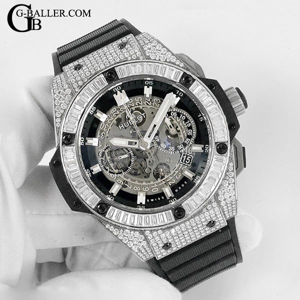 画像3: ウブロ ダイヤカスタム キングパワー ウニコ チタニウム 時計 アフターダイヤ パーツ製作