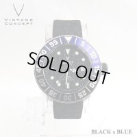 VINTAGE CONCEPT ヴィンテージコンセプト 腕時計 V3AL ブラック ｘ ブルー 希少 ブランド時計