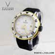 画像2: ヴィンテージコンセプト VINTAGE CONCEPT 時計 V3AL ホワイト ｘ イエロー 希少 ブランド腕時計 (2)