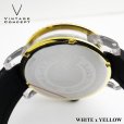 画像4: ヴィンテージコンセプト VINTAGE CONCEPT 時計 V3AL ホワイト ｘ イエロー 希少 ブランド腕時計 (4)