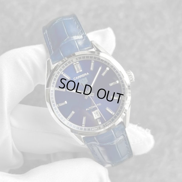 画像1: 【付属完備 / 美品】TAG HEUER タグホイヤー カレラ キャリバー5 デイト WBN2112.FC6504 レザーストラップ | 240927