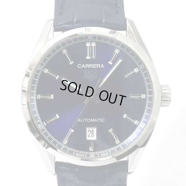 画像3: TAG HEUER Carrera Calibre 5 Date Blue Leather Strap 39mm WBN2112.FC6504