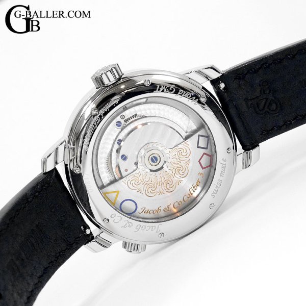 画像9: 【未使用 / 限定モデル / ギャラ / 取説】JACOB&CO ワールドGMT ネイビー GMT-5SS パヴェダイヤモンド クロコダイルストラップ 世界限定1800本