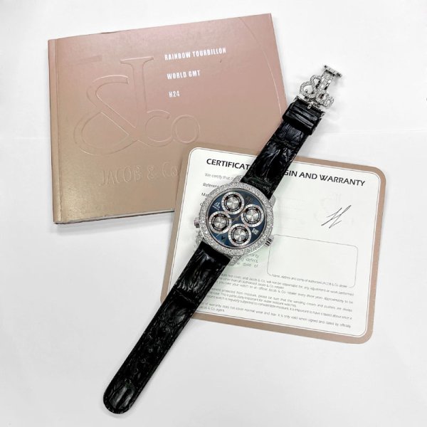 画像11: JACOB&CO World GMT Pave Diamond Limited Edition Navy Dial GMT-5SS World Limited 1800 Piece