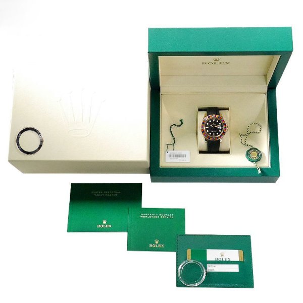 画像7: ROLEX Yacht-Master 40 Ever Rose Gold 40mm Candy Rainbow Bezel Oysterflex Rubber Strap