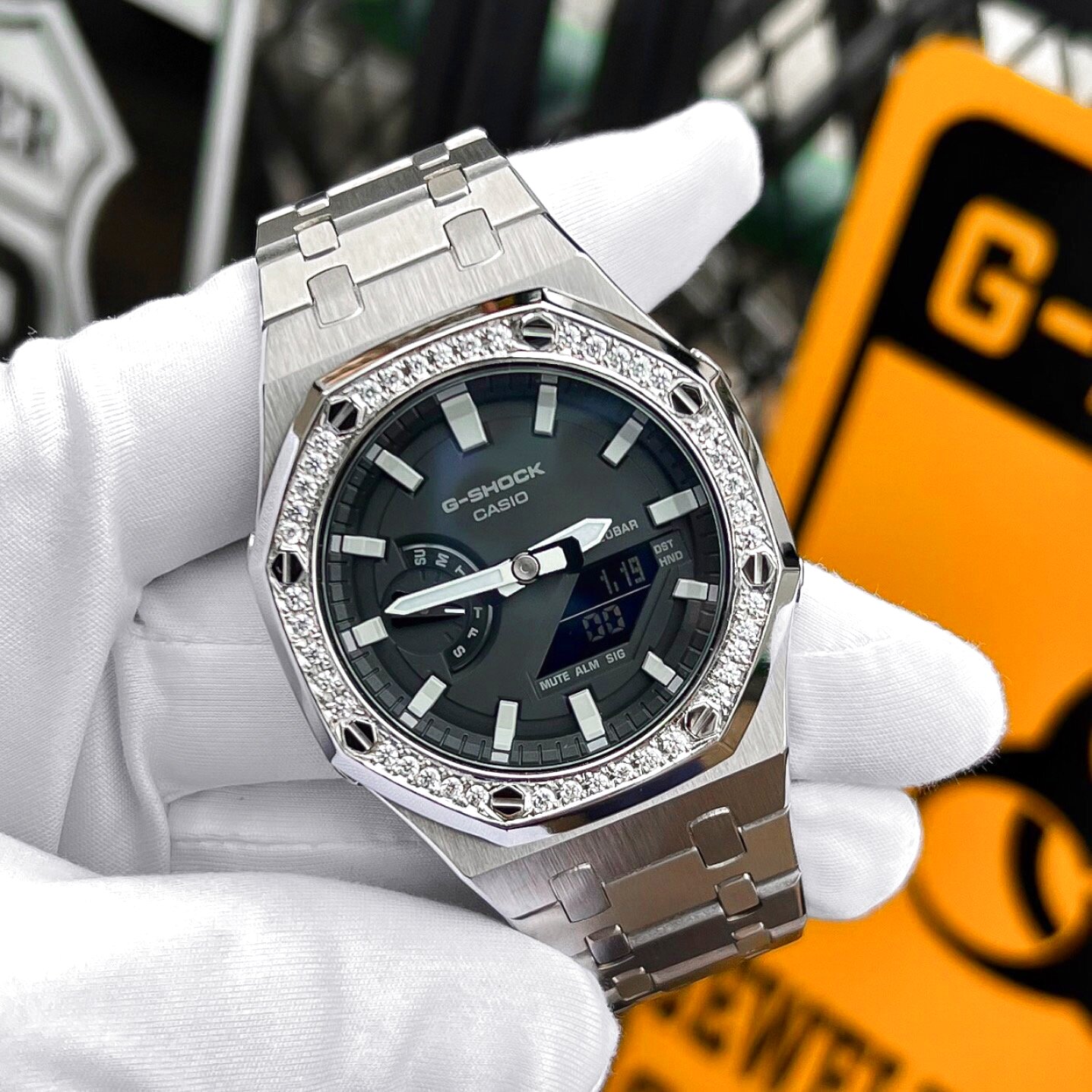 CASIOAK カシオーク カスタム GA2100 フルメタル 人気のG-SHOCKカスタム大量入荷☆ - 新着情報 新作アイテム |  アフターダイヤ時計 クロムハーツカスタム G-SHOCKカスタム スワロキャップ 最新情報