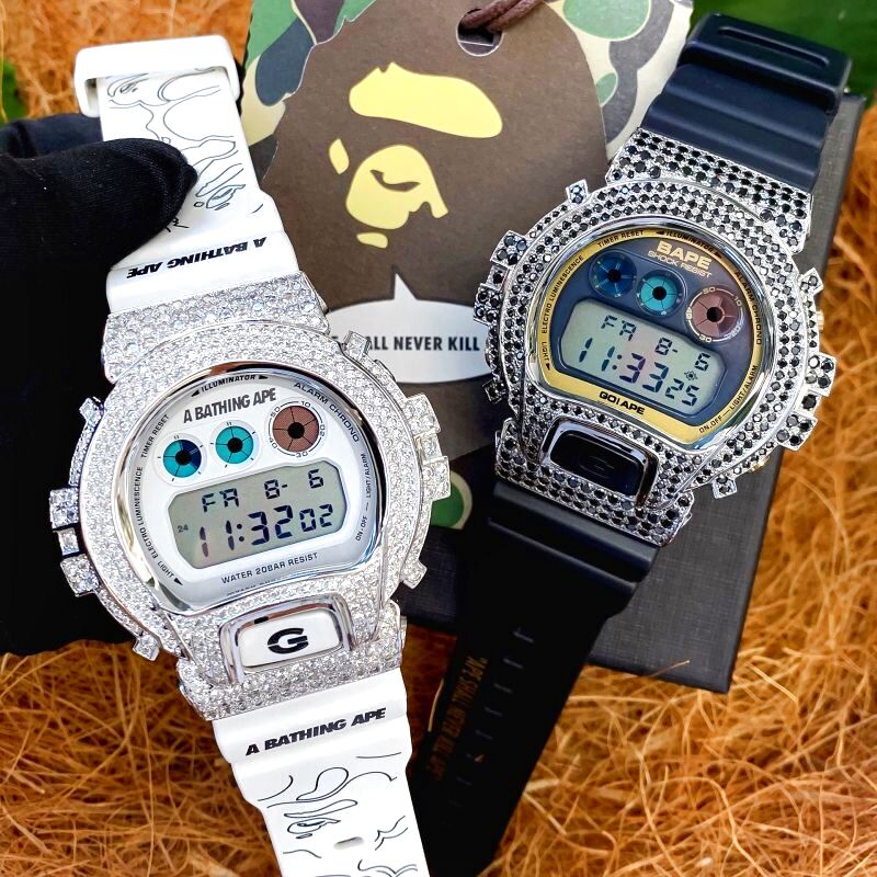 単品販売／受注生産 G-SHOCK/限定/DW-6900/時計/エイプ/シルバー/別注