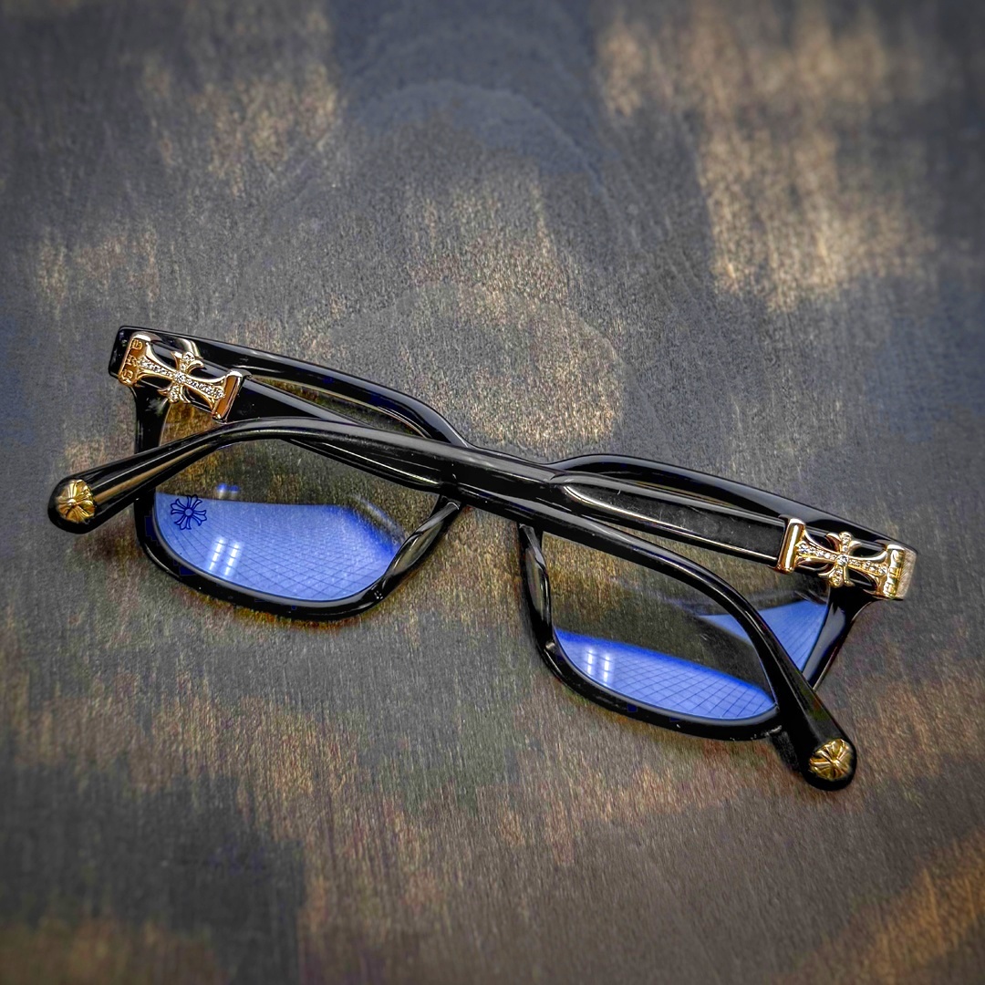 【希少 / 激レア】CHROME HEARTS クロムハーツ アイウェア COX-UCKER ゴールド/ブラック ダイヤモンド 眼鏡 サングラス | 250606