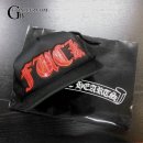 画像: CH　FUCK　レザーパッチ　CAP　レア・BLACKｘRED　入荷しました！