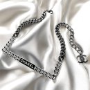 画像: 激レア ヴィンテージシャネルネックレス シルバー ブラック COCO チェーンネックレス 入荷！