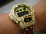 画像: G-SHOCKカスタム レザーベルト DW6900 ゴールド フルカスタム