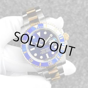 画像: Rolex Submariner Date 40mm 18k Yellow Gold Steel Blue Oyster Bracelet 116613LB Random 2019 Year