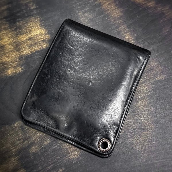 画像2: CHROME HEARTS クロムハーツ 1スナップウォレット クロスボタン 黒 ブラック | 250530 (2)