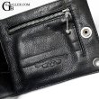 画像5: 【極美品】CHROME HEARTS クロムハーツ 1スナップ クロスボタン ウォレット ヘビーレザー ブラック | 241014 (5)