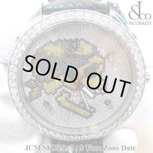 画像: 【正規品】　ジェイコブ　腕時計　スカル　JCM-SKULL　ファイブタイムゾーン　47ｍｍ　ダイヤ