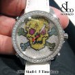 画像1: 【正規品】　ジェイコブ　腕時計　スカル　JCM-SKULL-１　ファイブタイムゾーン　40ｍｍ　ダイヤ (1)