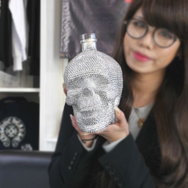 画像10: スワロ デコ ボトル スワロフスキー スカル (10)