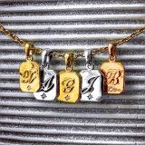 画像: A'〜Z' Initial,SquarePendantDiamond /18K イニシャルペンダント,スクエア　ダイヤモンド