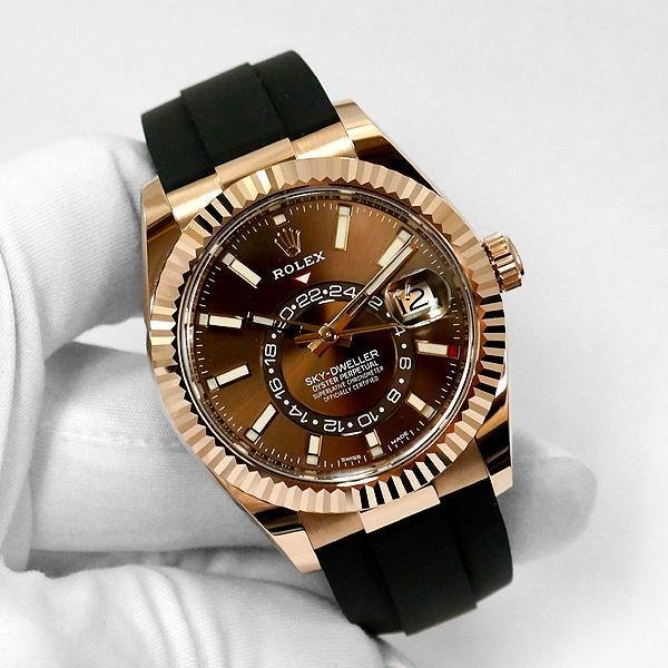 画像9: ROLEX Sky-Dweller EverRose Gold Chocolate Dial Oysterflex 326235 42mm 2021 New Guarantee (9)