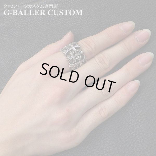 CHROME HEARTS CEMETERY CROSS RING DIAMOND CUSTOM 3 CROSS US9.5