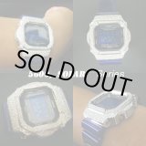 画像: G-SHOCK G-5600 SOLAR  ダイアモンド　CZ　ホワイトカスタム　　ソーラーモデル，