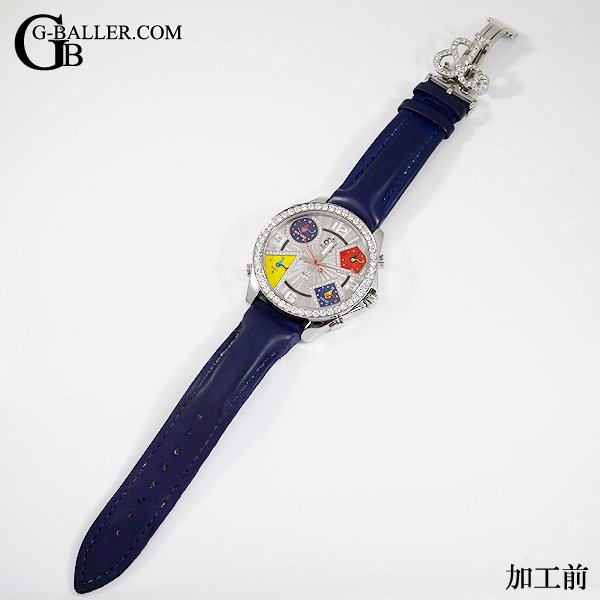 ジェイコブ ファイブタイムゾーン 47mm アフターダイヤ ベルト交換