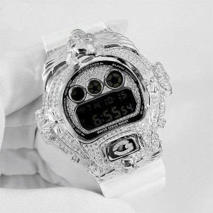 画像: G-Shock Custom by G-BALLER | DW6900 Cross&Skull Rhodium Coating Diamond