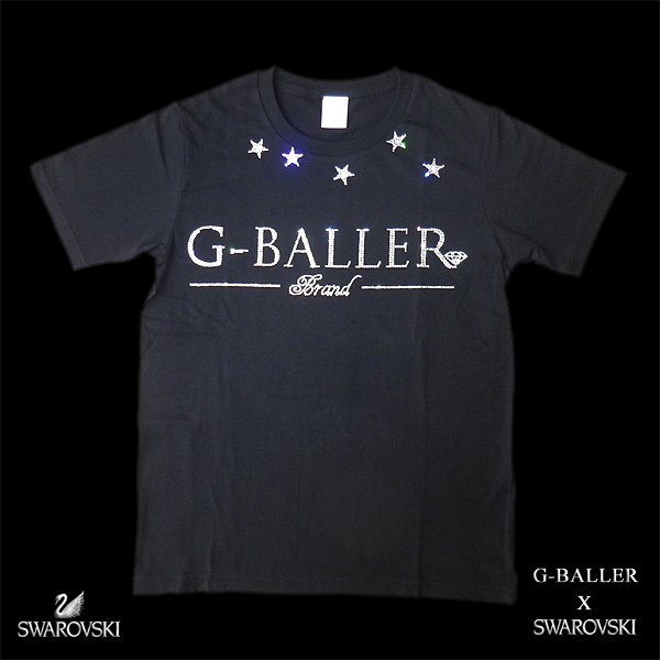 画像1: G-BALLER　スワロＴシャツ　スター　ジーボーラー　オリジナル　スワロフスキー　シャツ (1)