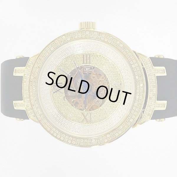 画像2: Joe Rodeo Master JJM72 Diamond 2.2ct Skeleton Dial Rubber Gold Coating (2)